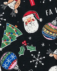 Kids Matching Family Glow Tis' The Season Snug Fit Cotton Pajamas