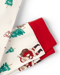 Kids Matching Family Santa Sleigh Snug Fit Cotton Pajamas