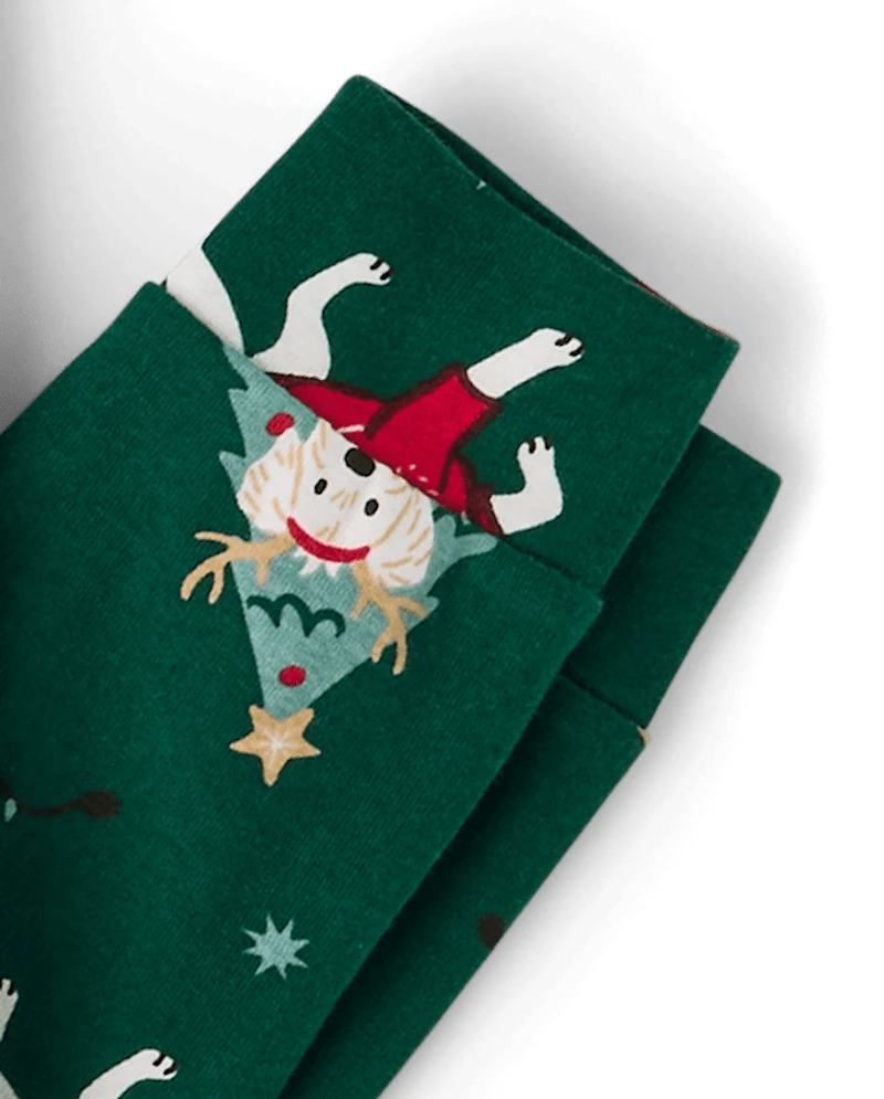 Kids Matching Family Christmas Dogs Snug Fit Cotton Pajamas