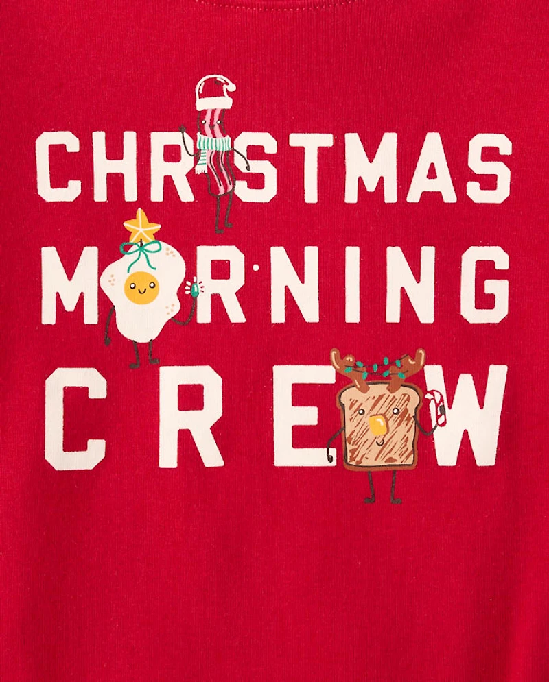 Kids Matching Family Christmas Morning Crew Snug Fit Cotton Pajamas
