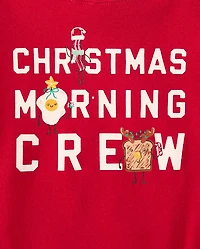 Kids Matching Family Christmas Morning Crew Snug Fit Cotton Pajamas