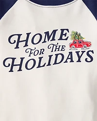 Kids Matching Family Home For The Holidays Snug Fit Cotton Pajamas