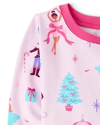 Girls Nutcracker Snug Fit Cotton Pajamas
