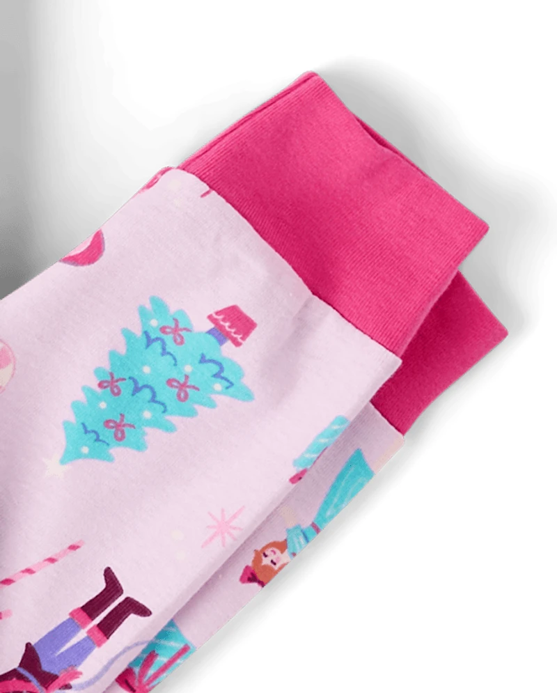 Girls Nutcracker Snug Fit Cotton Pajamas