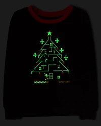 Boys Glow Christmas Video Game Snug Fit Cotton Pajamas