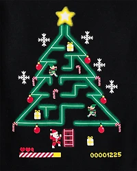 Boys Glow Christmas Video Game Snug Fit Cotton Pajamas