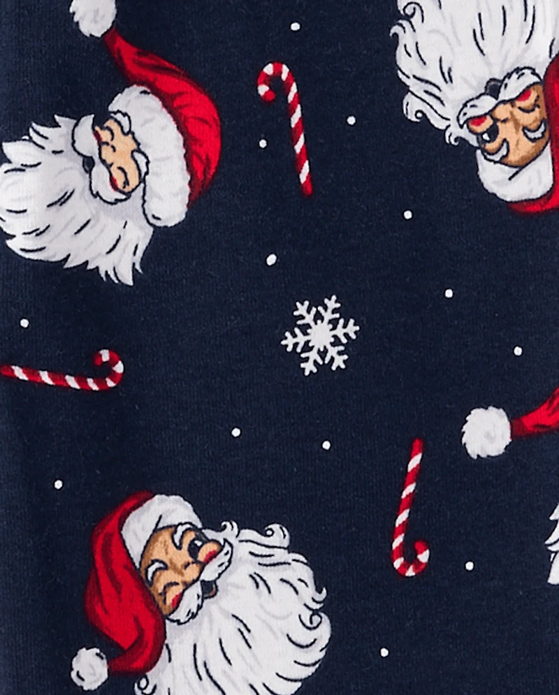 Boys Matching Family Santa's Social Club Snug Fit Cotton Pajamas