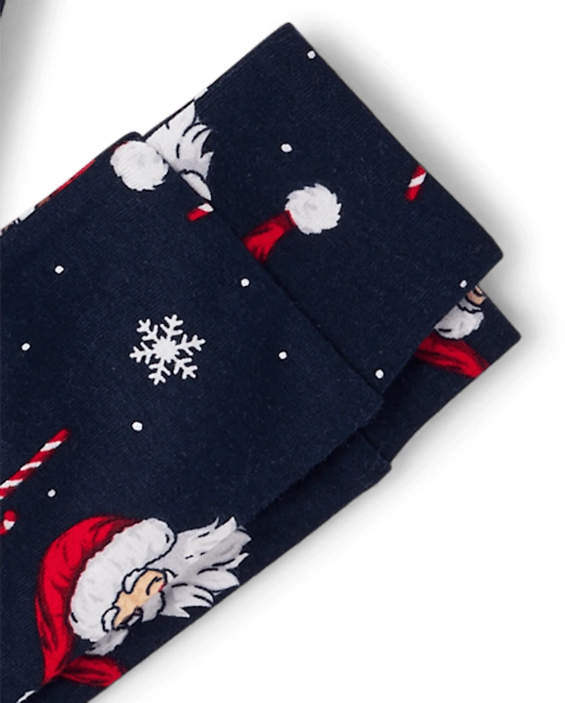 Boys Matching Family Santa's Social Club Snug Fit Cotton Pajamas
