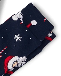 Boys Matching Family Santa's Social Club Snug Fit Cotton Pajamas