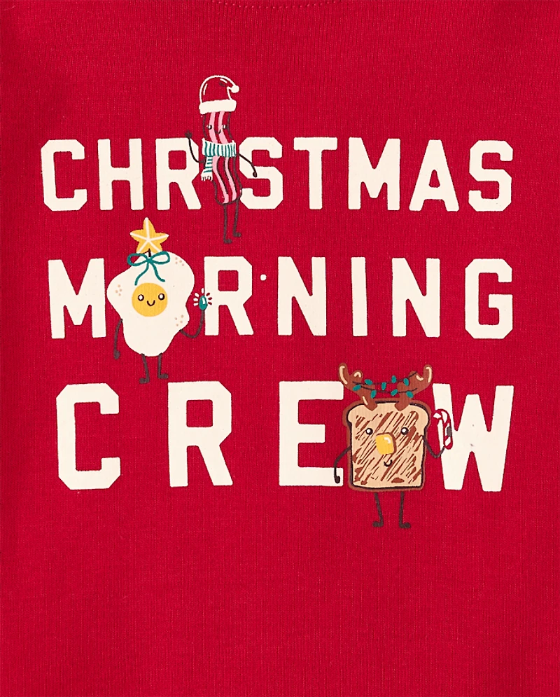 Baby And Toddler Matching Family Christmas Morning Crew Snug Fit Cotton Pajamas