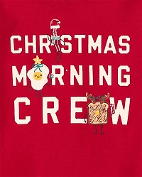Baby And Toddler Matching Family Christmas Morning Crew Snug Fit Cotton Pajamas