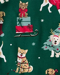 Baby And Toddler Matching Family Christmas Dogs Snug Fit Cotton Pajamas