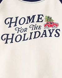 Baby And Toddler Matching Family Home For The Holidays Snug Fit Cotton Pajamas