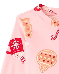 Baby And Toddler Girls Matching Family Gingerbread Snug Fit Cotton Pajamas