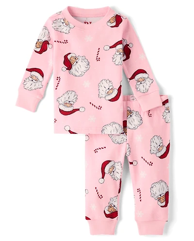 Baby And Toddler Girls Matching Family Santa Snug Fit Cotton Pajamas