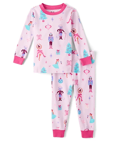 Baby And Toddler Girls Nutcracker Snug Fit Cotton Pajamas