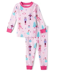 Baby And Toddler Girls Nutcracker Snug Fit Cotton Pajamas