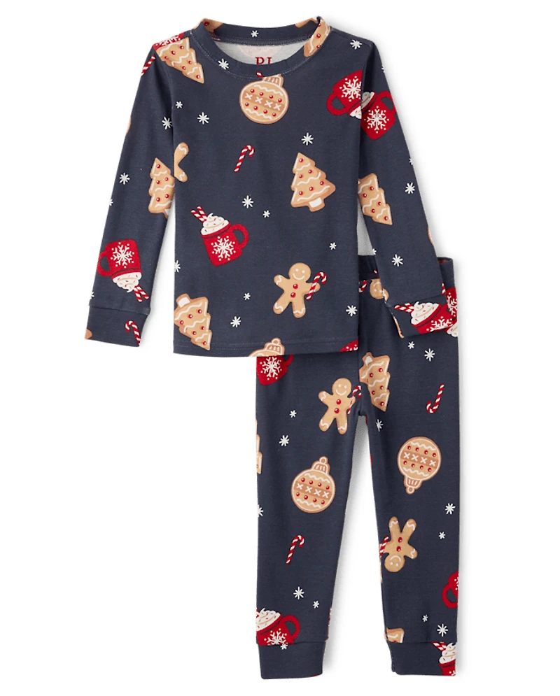 Baby And Toddler Boys Matching Family Gingerbread Snug Fit Cotton Pajamas