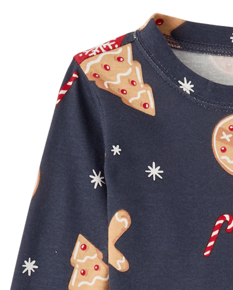 Baby And Toddler Boys Matching Family Gingerbread Snug Fit Cotton Pajamas