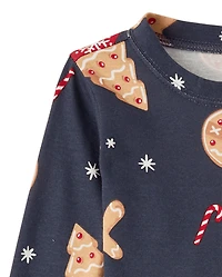 Baby And Toddler Boys Matching Family Gingerbread Snug Fit Cotton Pajamas