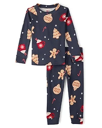 Baby And Toddler Boys Matching Family Gingerbread Snug Fit Cotton Pajamas