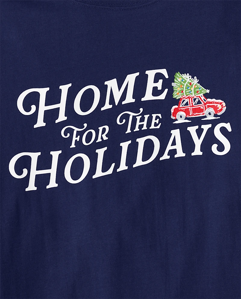 Adult Matching Family Home For The Holidays Cotton Pajamas