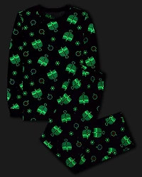 Adult Matching Family Glow Hanukkah Cotton Pajamas