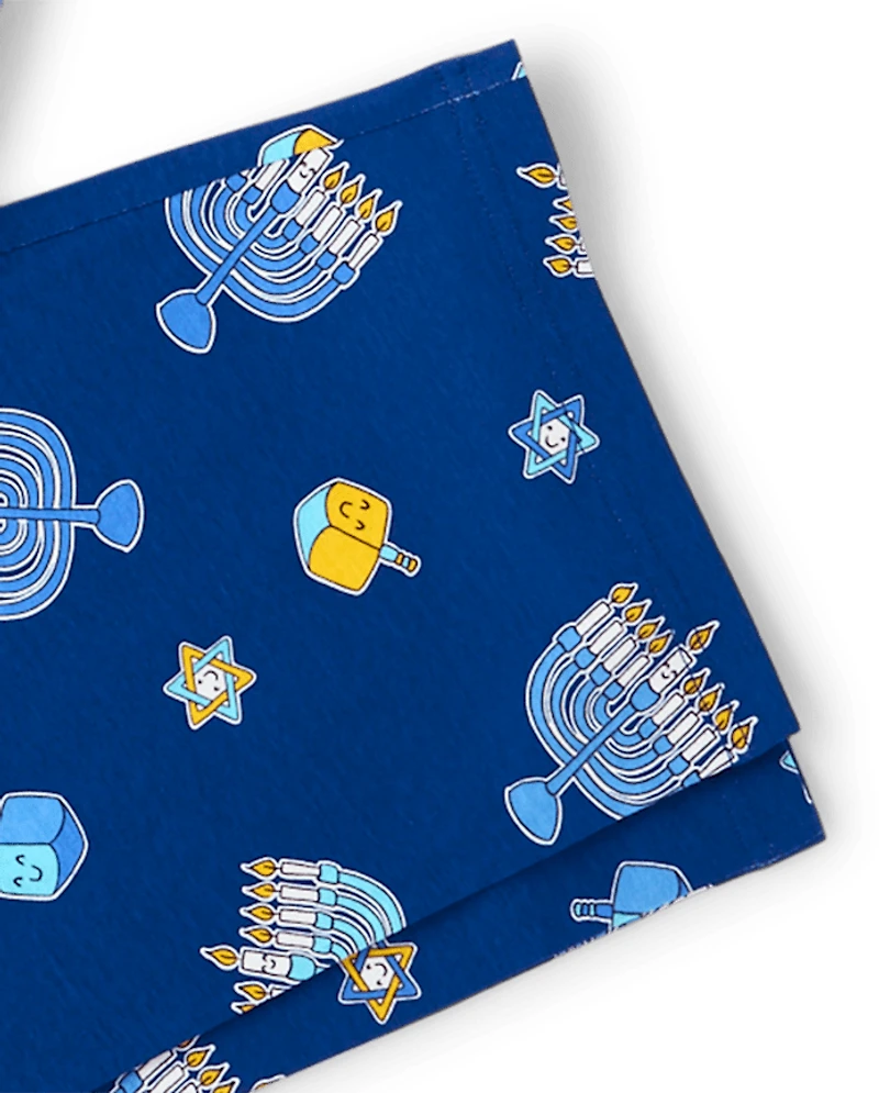 Pyjamas en coton Hanoukka assortis pour toute la famille, à motifs lumineux, adultes