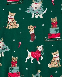 Adult Matching Family Christmas Dogs Cotton Pajamas