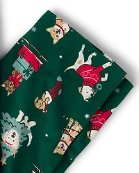 Pyjamas de Noël assortis pour adultes, motif chiens, en coton, toute la famille