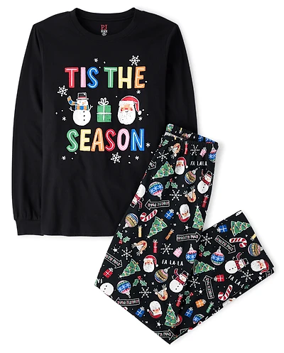 Adult Matching Family Glow Tis' The Season Cotton Pajamas