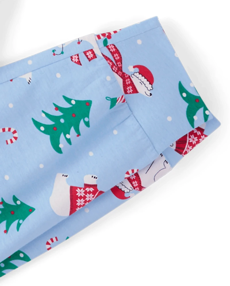 Pyjamas de Noël assortis pour toute la famille, motif ours polaire, en coton, adultes