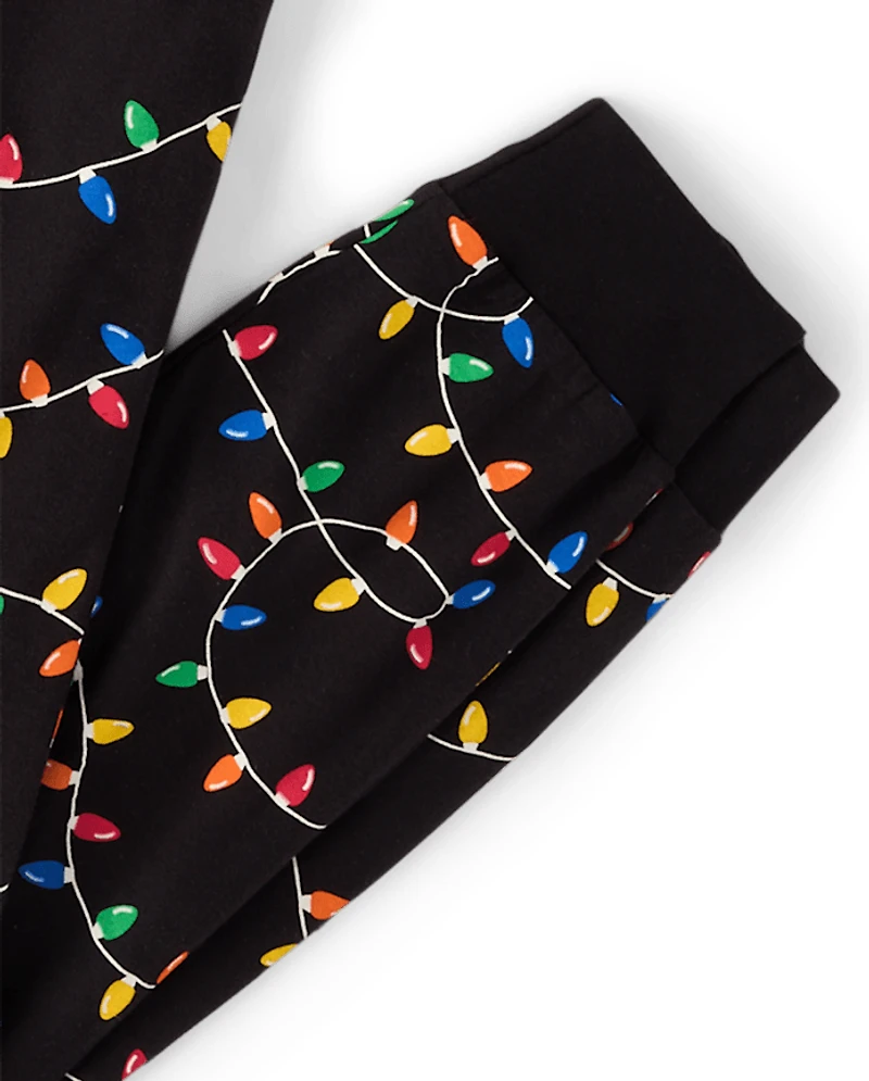 Adult Matching Family Christmas Lights Pajamas