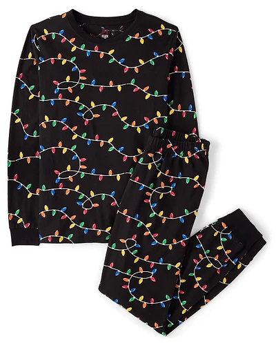 Adult Matching Family Christmas Lights Pajamas