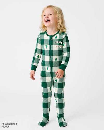 Baby And Toddler Matching Family We Are Snug Fit Cotton Footed One Piece Pajamas
