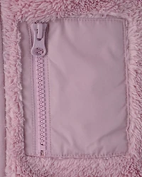 Toddler Girls Heavyweight Sherpa Zip Up Hoodie