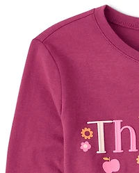 Girls Thankful Graphic Tee