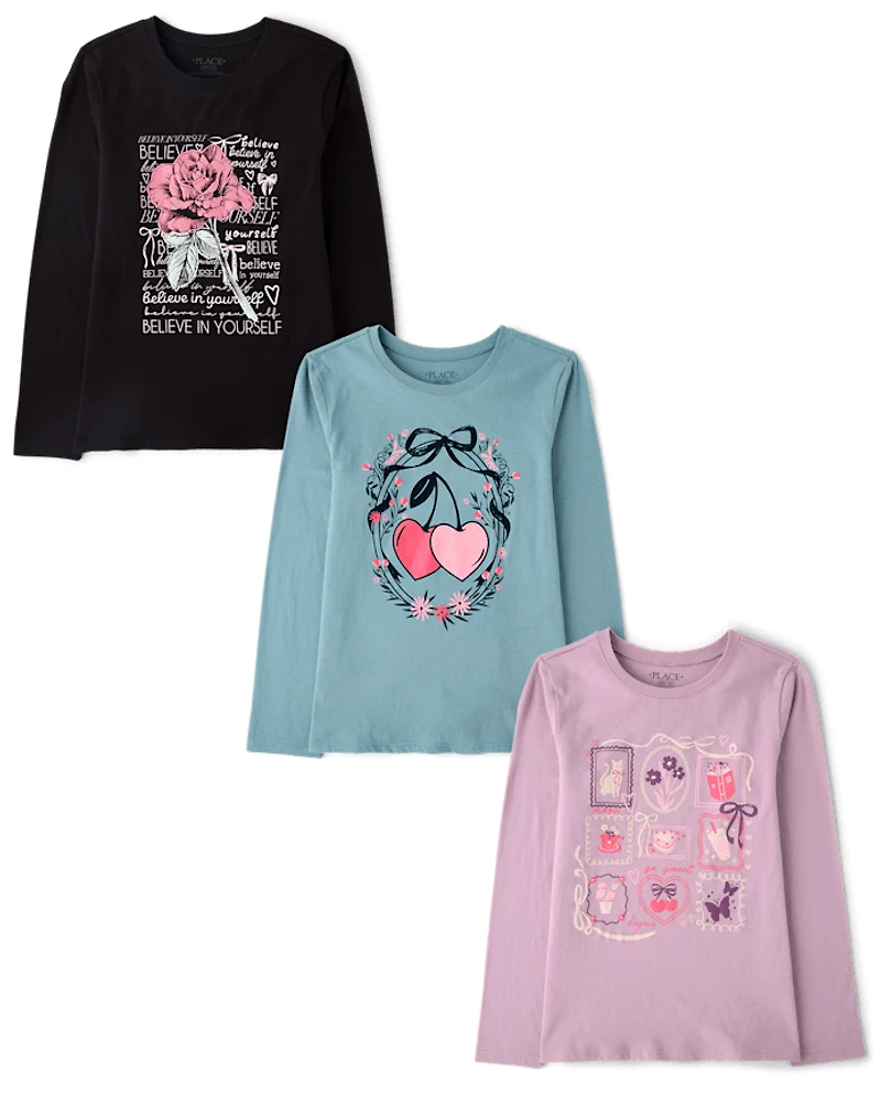 Girls Trend Graphic Tee 3-Pack