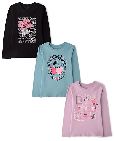 Girls Trend Graphic Tee 3-Pack