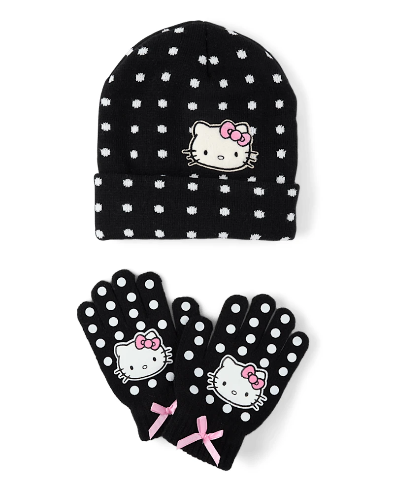 Girls Hello Kitty® Polka Dot 2-Piece Cold Weather Set