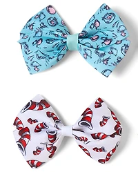 Lot de 7 pinces à cheveux nœud papillon Dr. Seuss Chat chapeauté™ pour filles