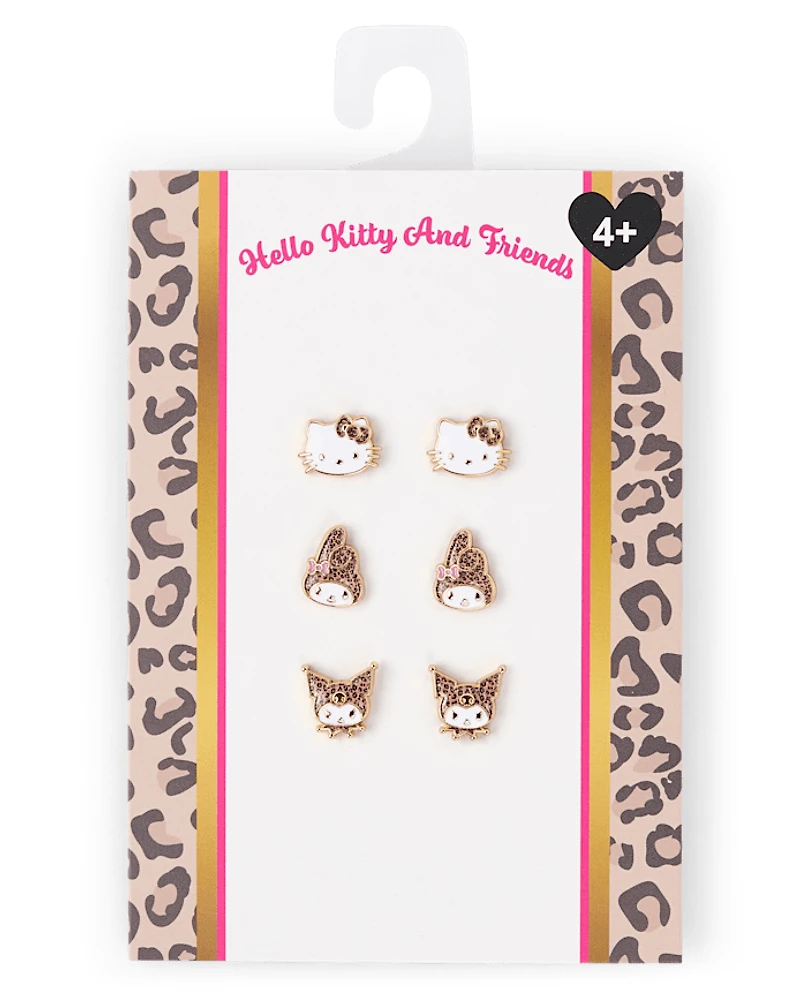 Girls Hello Kitty® And Friends Earrings 3-Pack