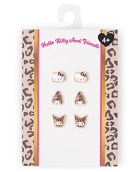 Girls Hello Kitty® And Friends Earrings 3-Pack