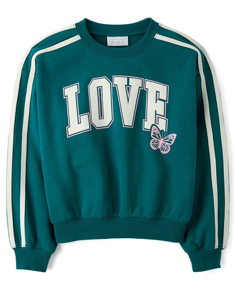 Girls Graphic Premium Fleece Sweatshirt