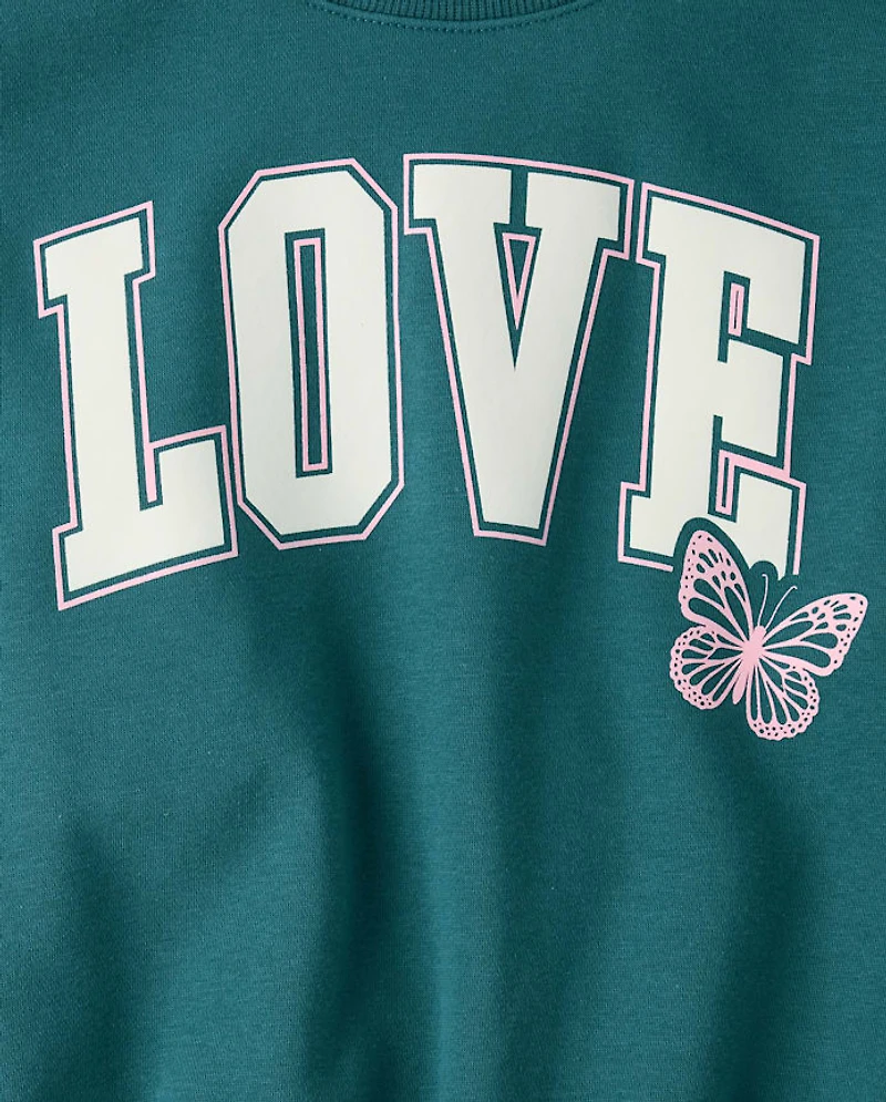 Girls Graphic Premium Fleece Sweatshirt