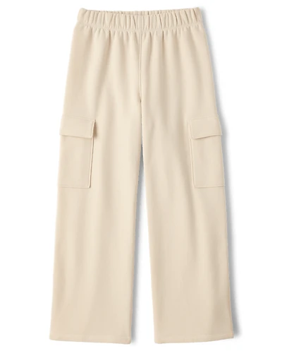 Pantalon cargo large en polaire premium pour filles