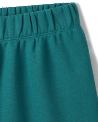 Girls Premium Fleece Wide Leg Cargo Pants
