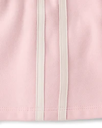 Girls Side Stripe Premium Fleece Shorts