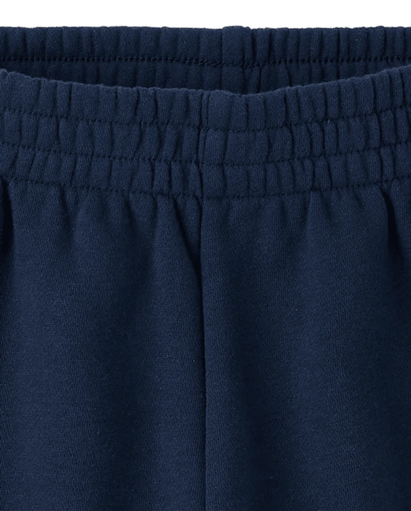 Girls Side Stripe Premium Fleece Shorts
