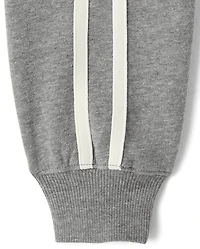 Girls Graphic Side Stripe Premium Fleece Zip Up Hoodie